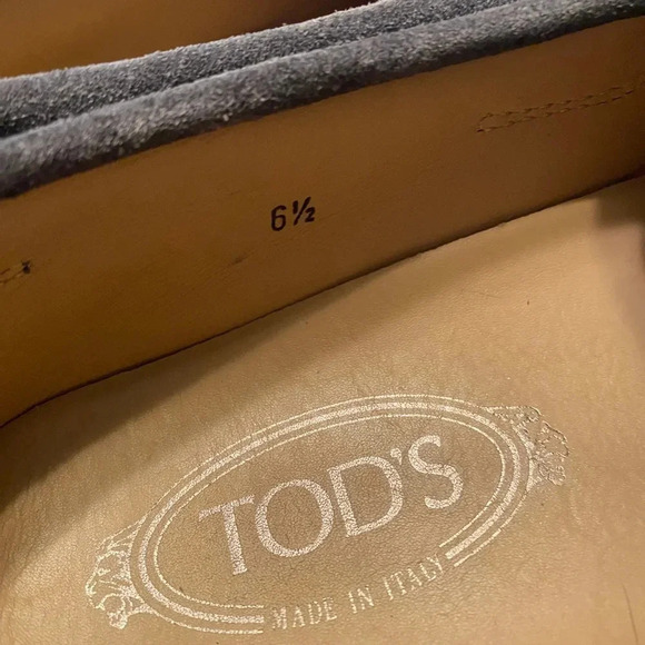 TOD'S Laccetto Marlin Hyannisport Boat Shoe Blue Gray Sz 6.5 - Picture 8 of 9